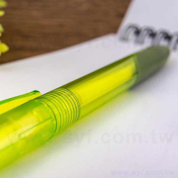 廣告筆-螢光綠色防滑筆管禮品-單色原子筆-採購訂製贈品筆-8555-5